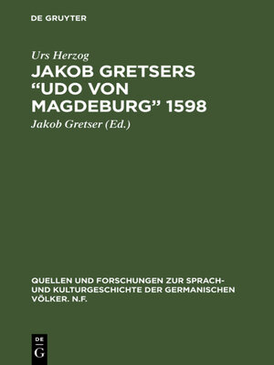 cover image of Jakob Gretsers "Udo von Magdeburg" 1598
